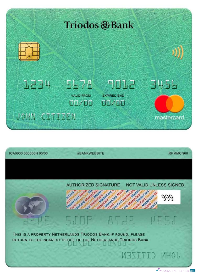 Download Netherlands Triodos Bank mastercard Photoshop template
